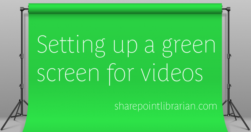 How to set up a green screen for videos