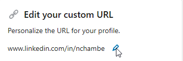 Personalize/customize your LinkedIn profile URL