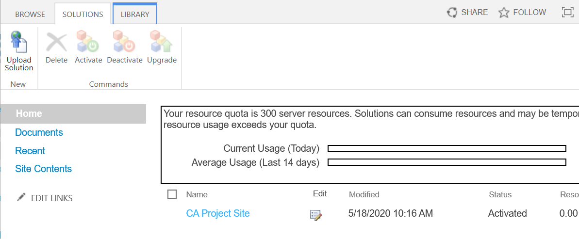 Where to find a SharePoint site’s solution gallery